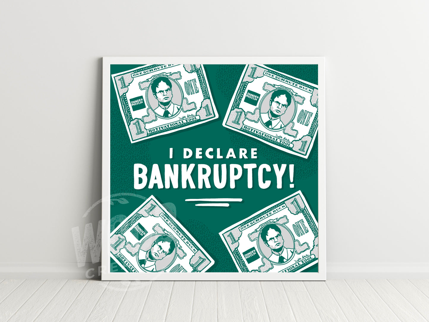 I Declare Bankruptcy! Original 8x8 Art Print