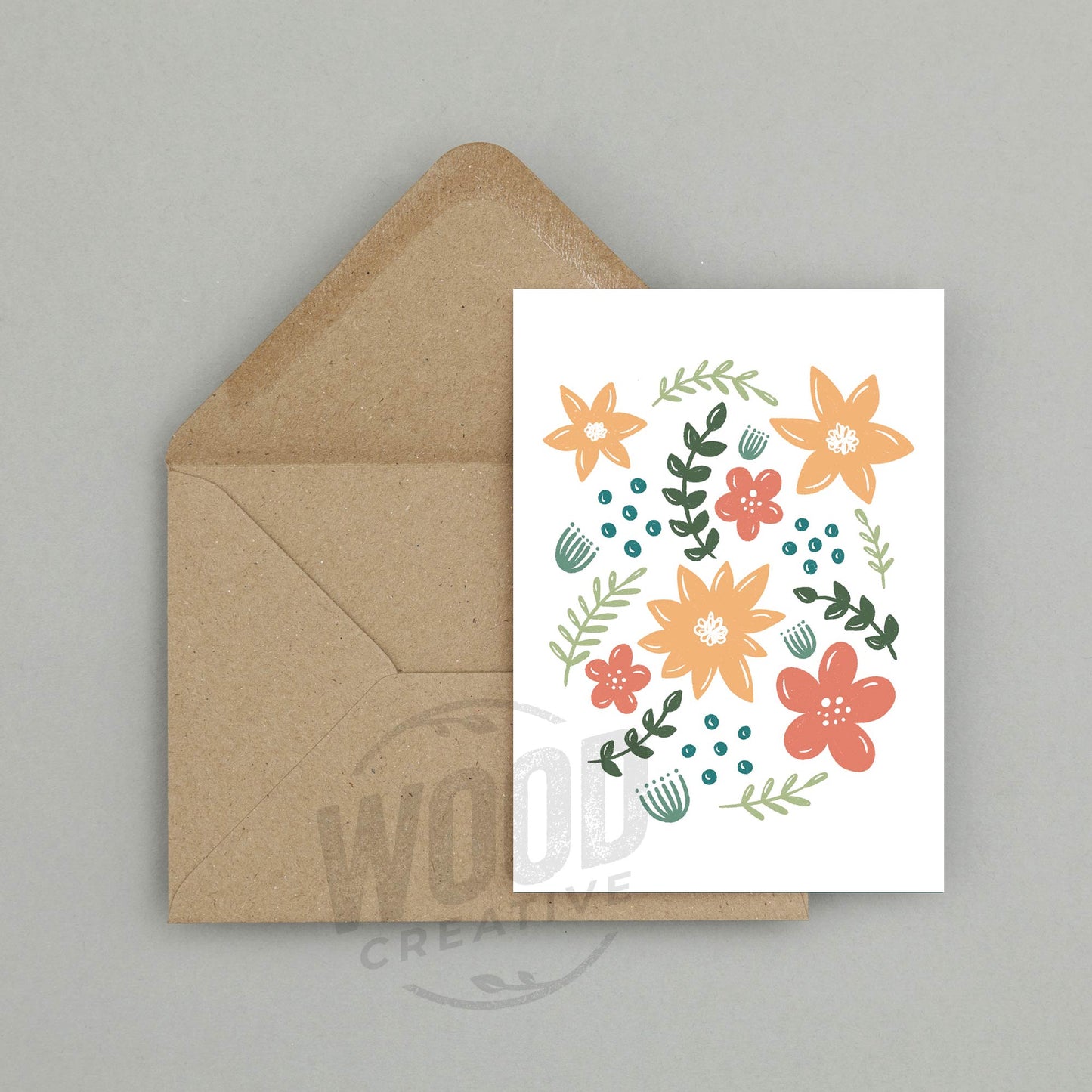 Spring Flowers Digital Download Card