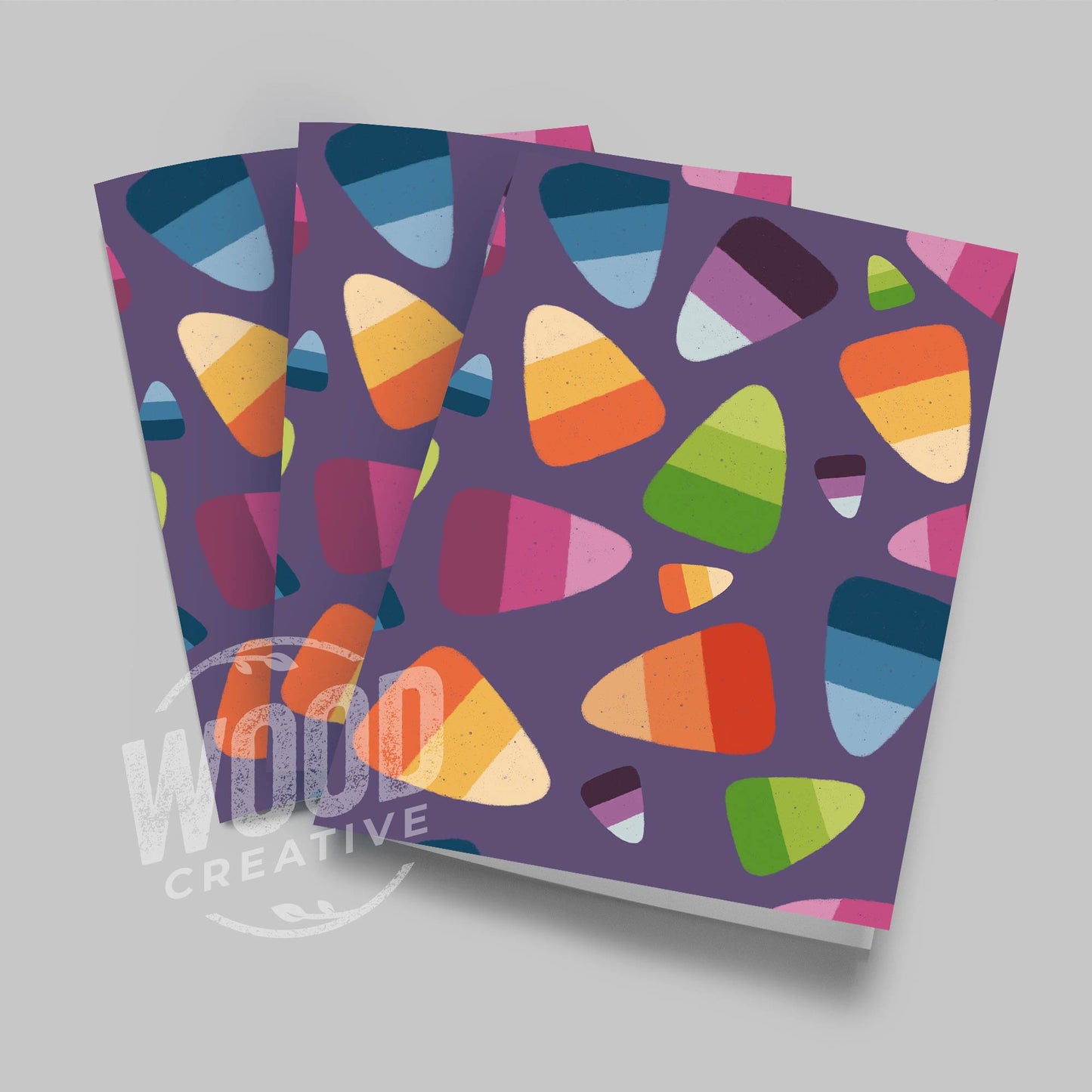 Candy Corn Halloween Greeting Card Bundle - Pack of 3