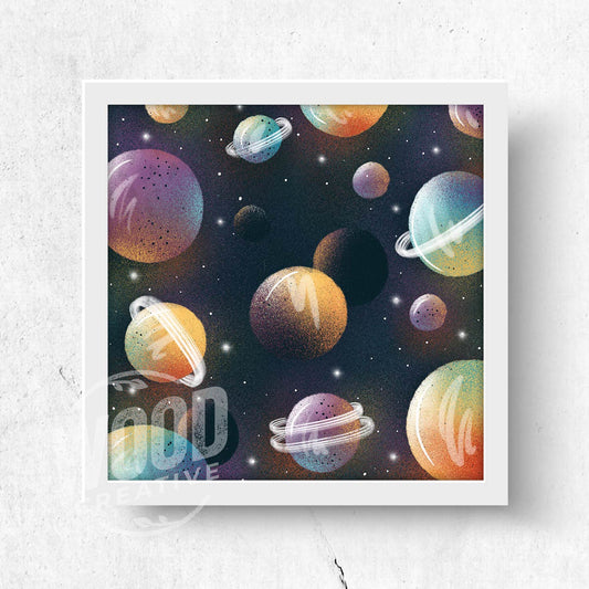 Space Balls 8x8 Art Print