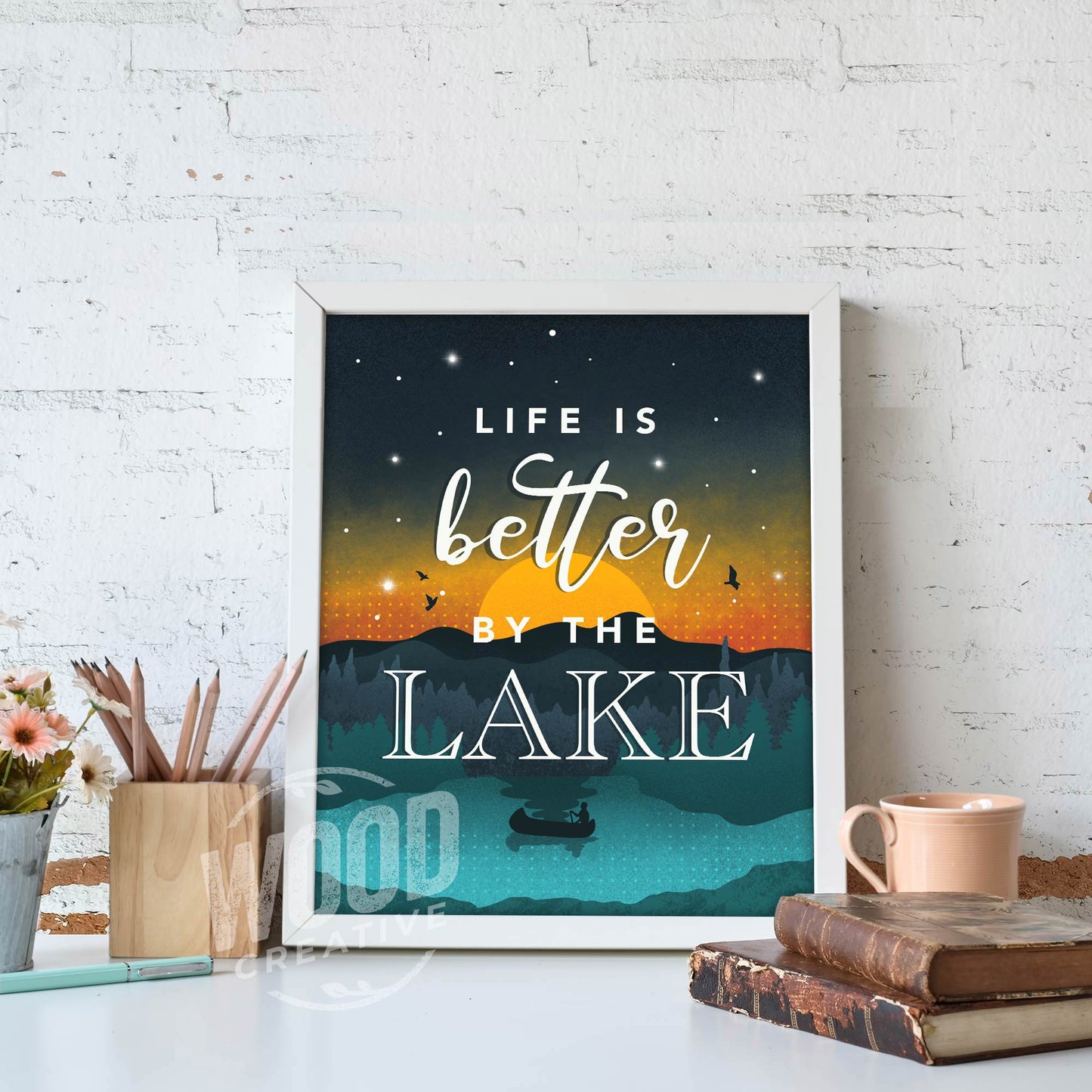 Life Is Better By The Lake 8x10 Art Print