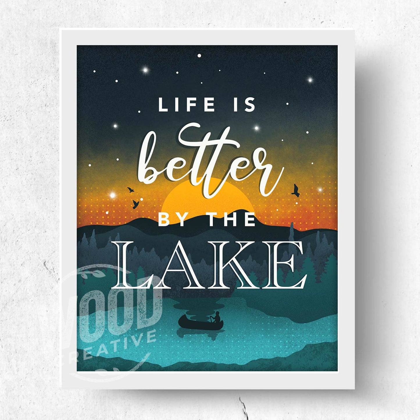 Life Is Better By The Lake 8x10 Art Print